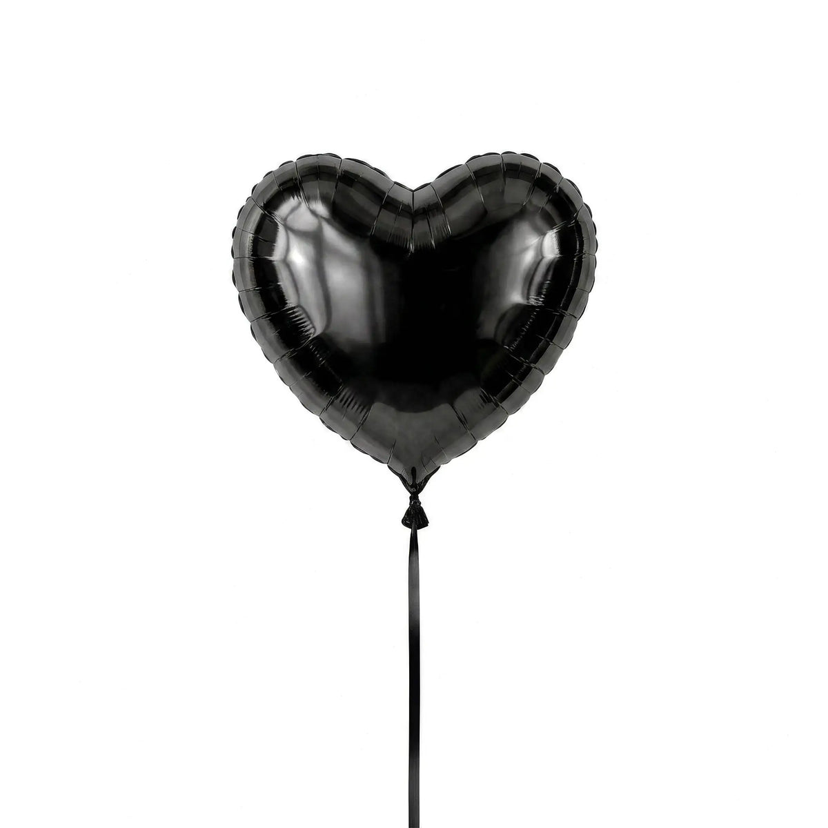 Single black heart helium balloon by The SoArt