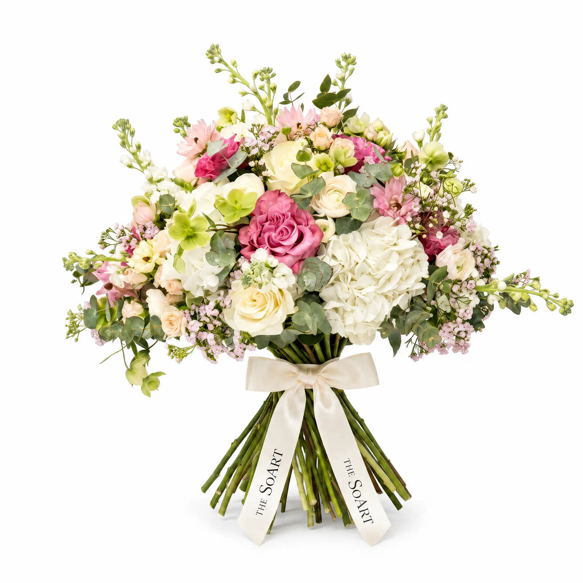 Blush Affair hand-tied flower bouquet by The SoArt