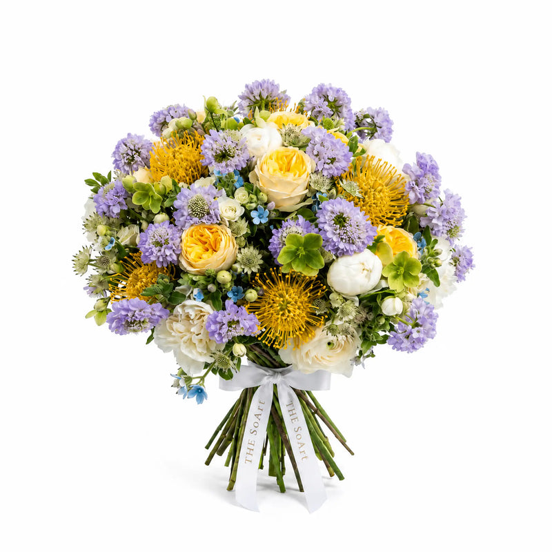 Garden Tropics hand-tied flower bouquet by The SoArt