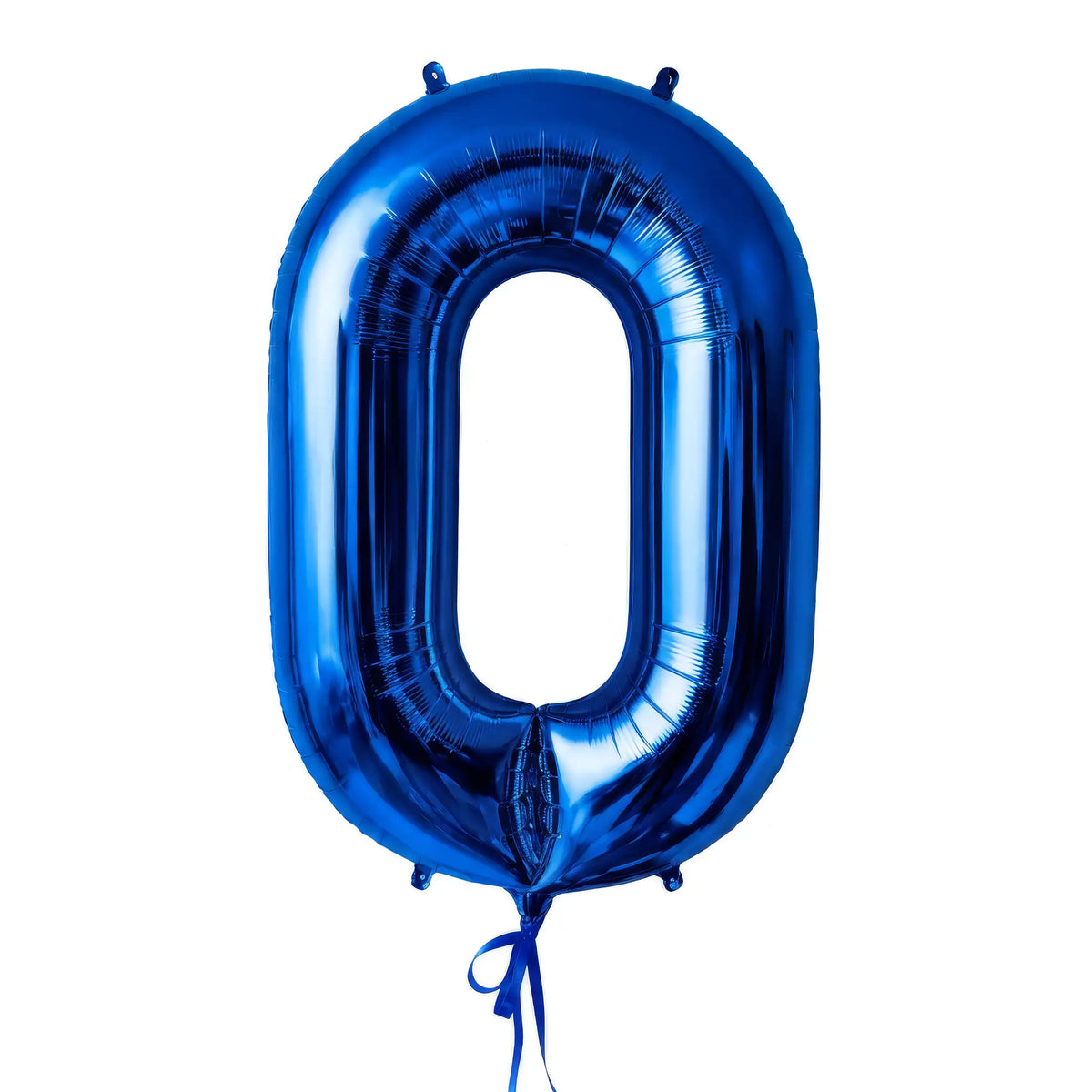 Giant blue number 0 helium balloon by The SoArt