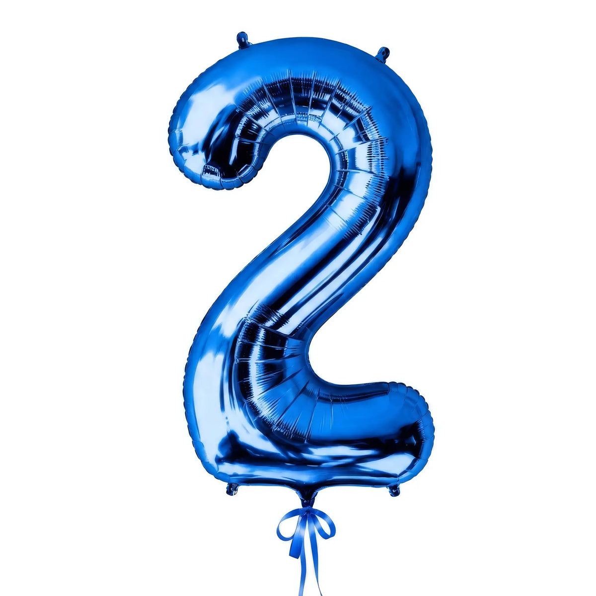 Giant blue number 2 helium balloon by The SoArt