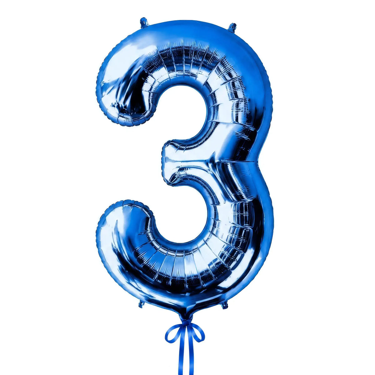 Giant blue number 3 helium balloon by The SoArt