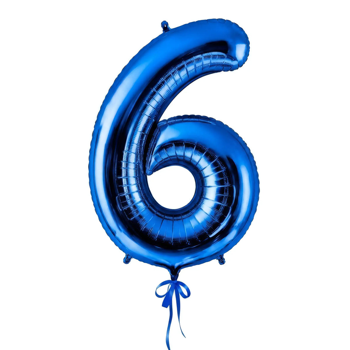 Giant blue number 6 helium balloon by The SoArt