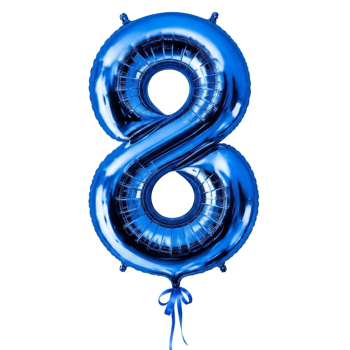 Giant blue number 8 helium balloon by The SoArt