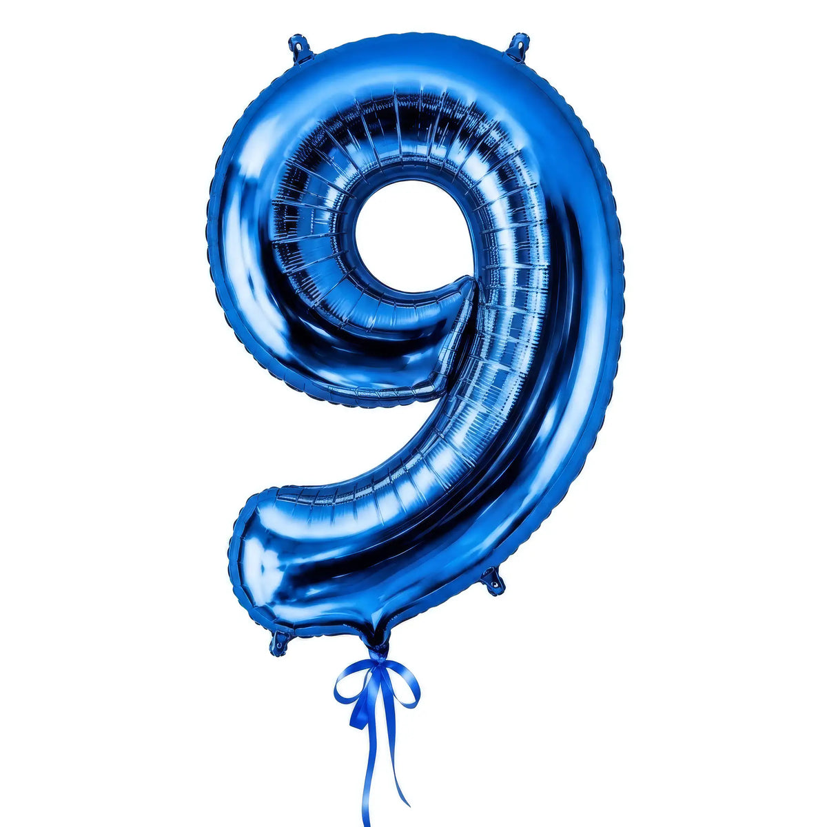 Giant blue number 9 helium balloon by The SoArt