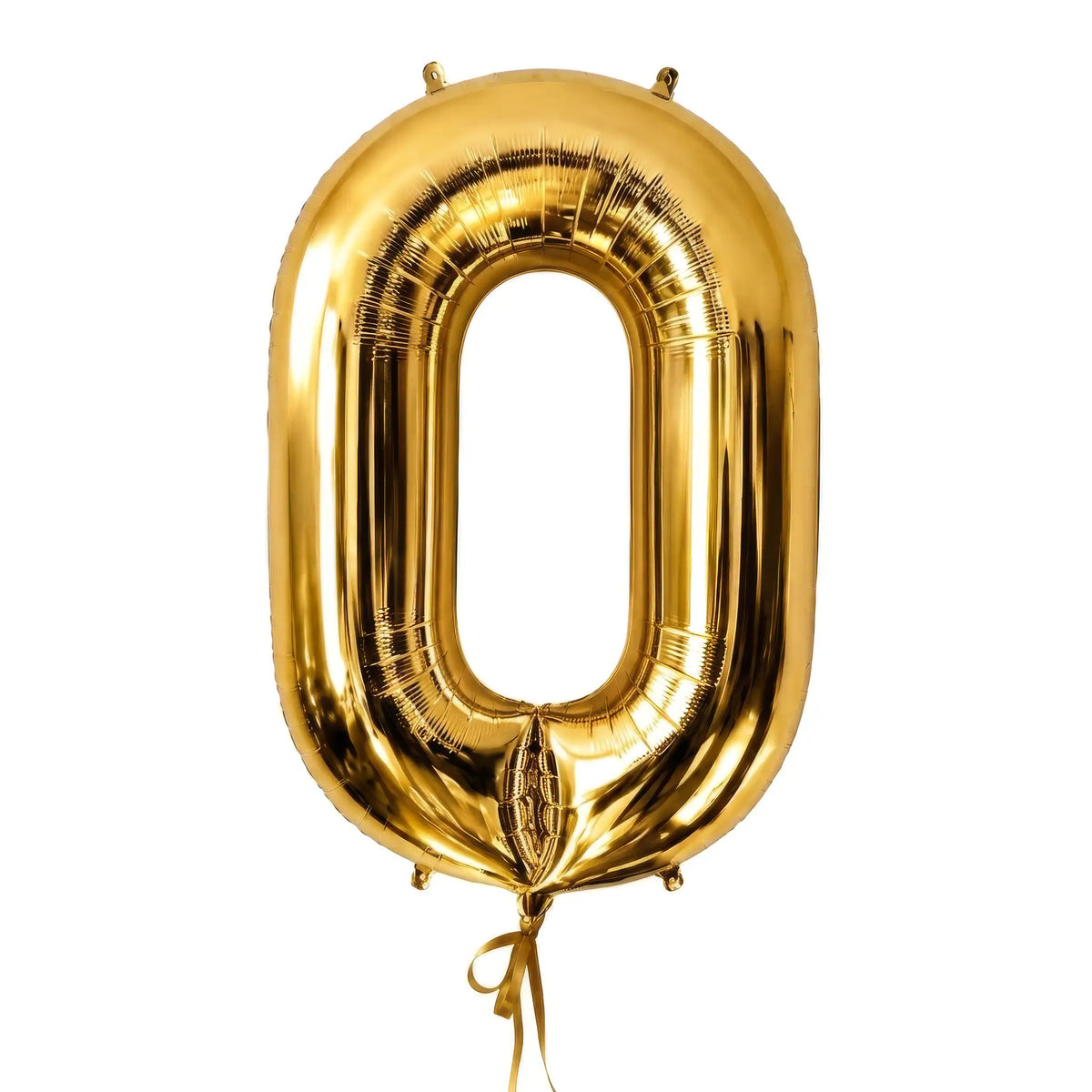 Giant gold number 0 helium balloon by The SoArt