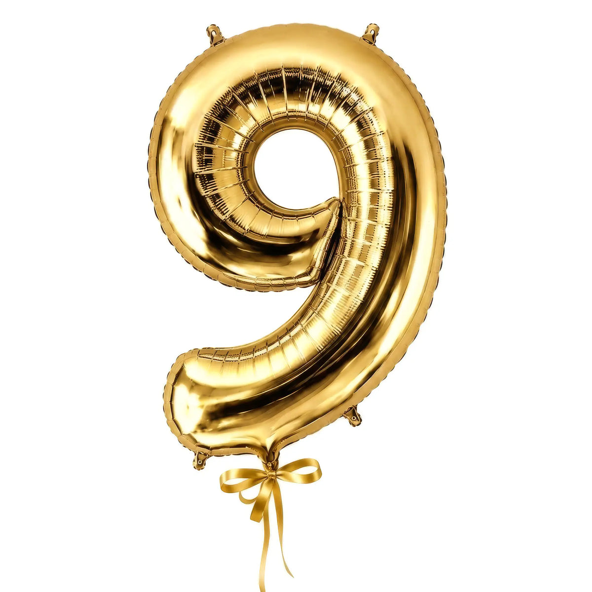 Giant gold number 9 helium balloon by The SoArt