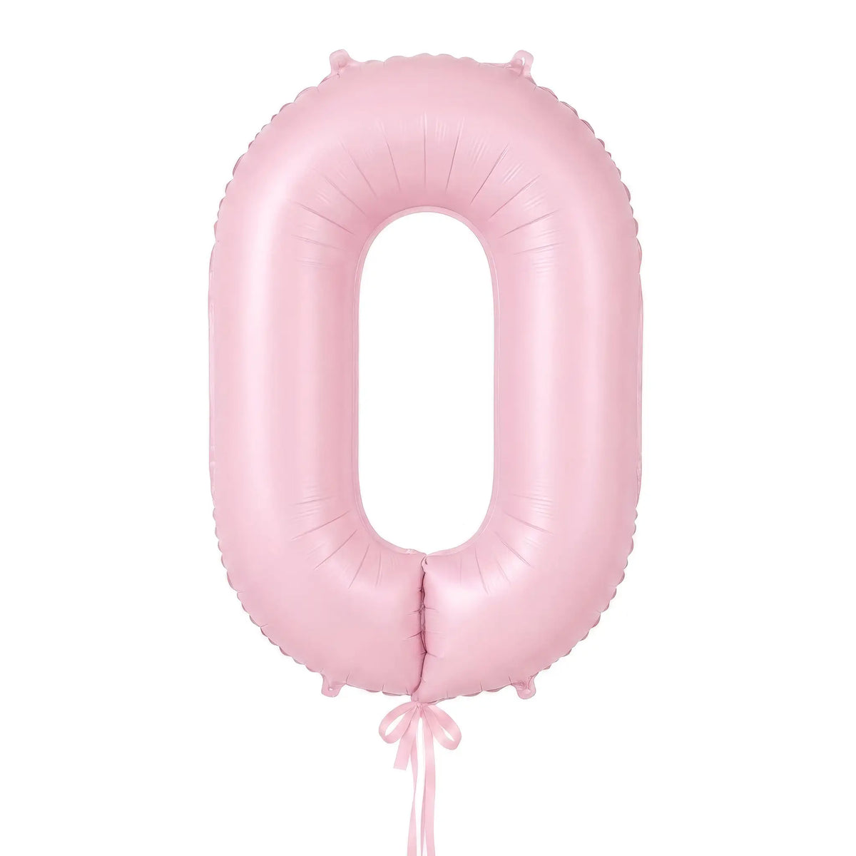 Giant pastel matte pink number 0 helium balloon by The SoArt