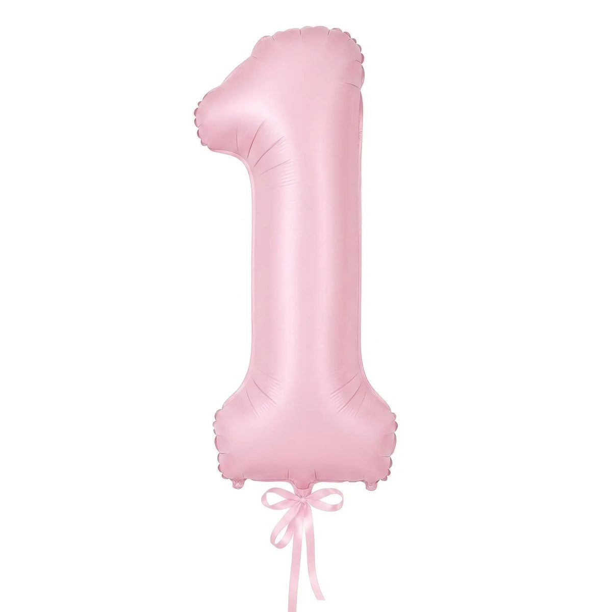 Giant pastel matte pink number 1 helium balloon by The SoArt