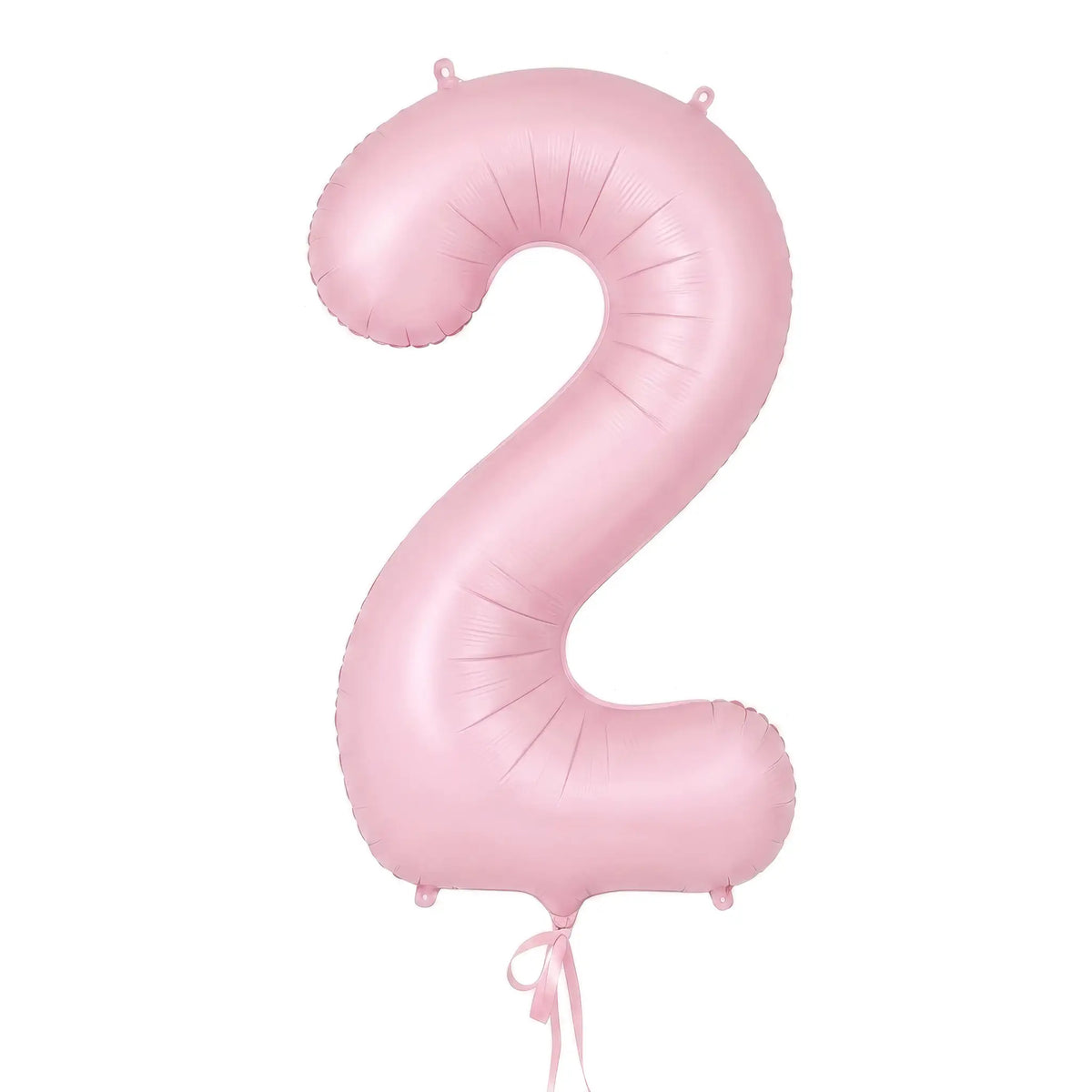 Giant pastel matte pink number 2 helium balloon by The SoArt