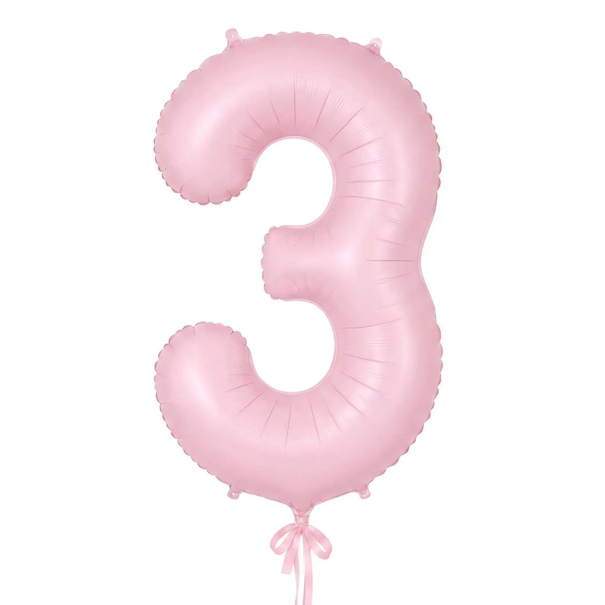Giant pastel matte pink number 3 helium balloon by The SoArt
