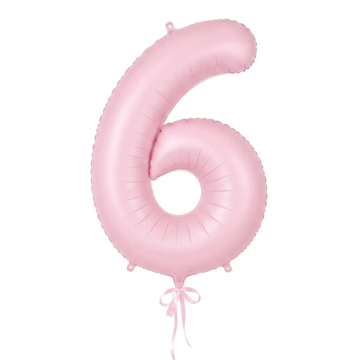 Giant pastel matte pink number 6 helium balloon by The SoArt