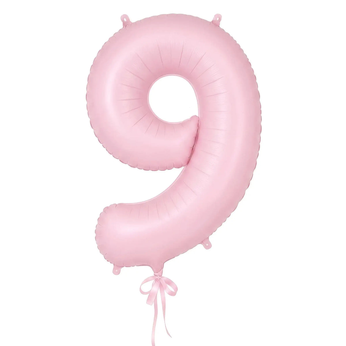 Giant pastel matte pink number 9 helium balloon by The SoArt