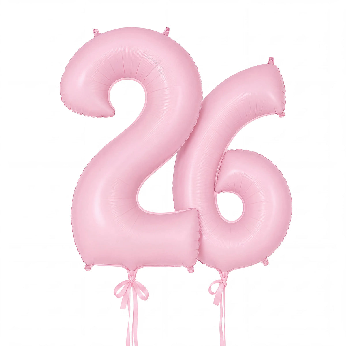 Giant pastel matte pink number helium balloons by The SoArt