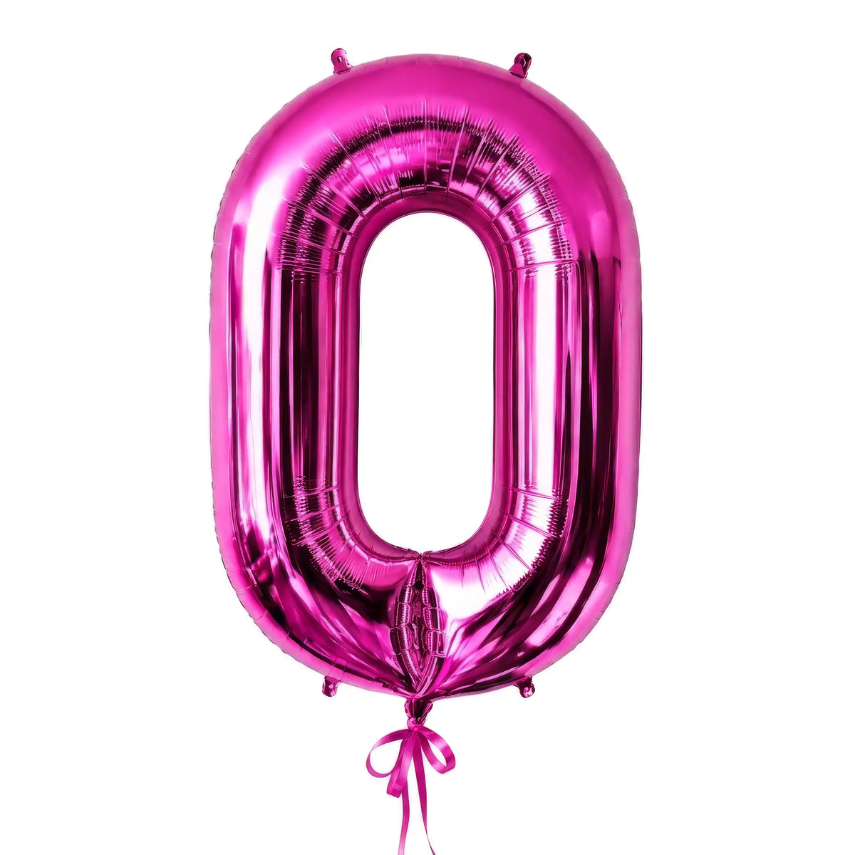 Giant pink number 0 helium balloon by The SoArt