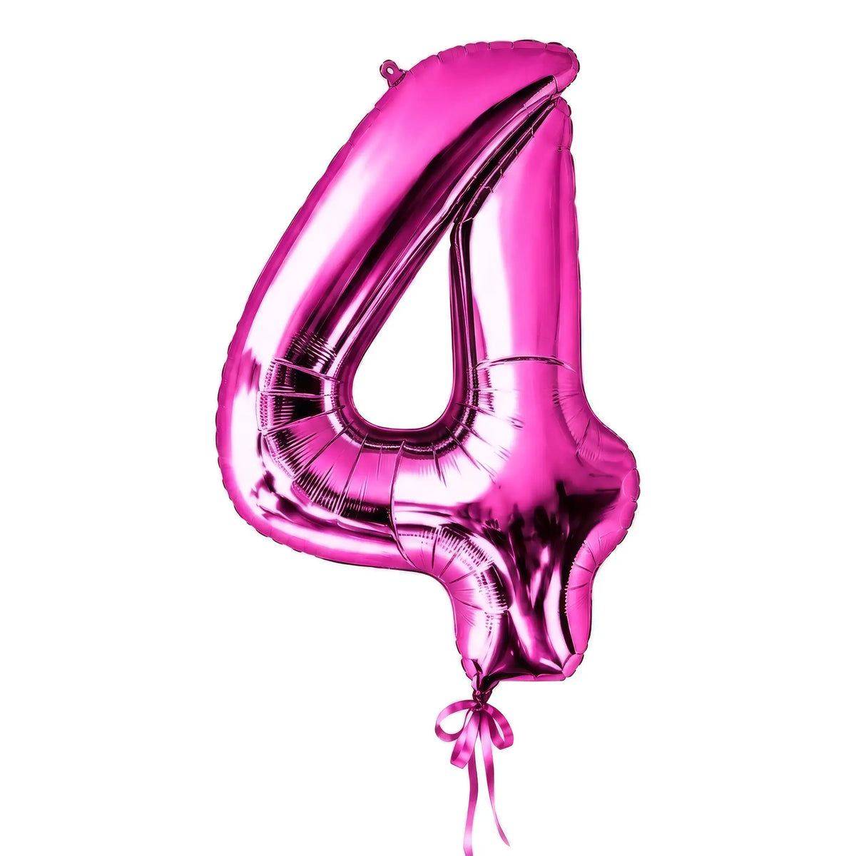 Giant pink number 4 helium balloon by The SoArt