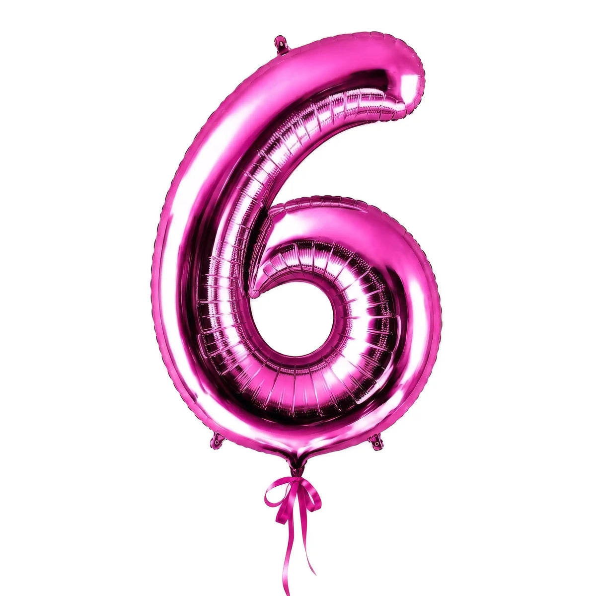 Giant pink number 6 helium balloon by The SoArt