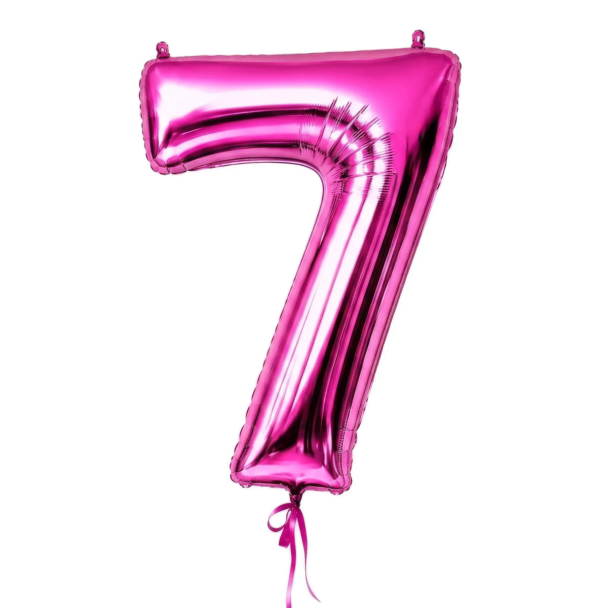 Giant pink number 7 helium balloon by The SoArt