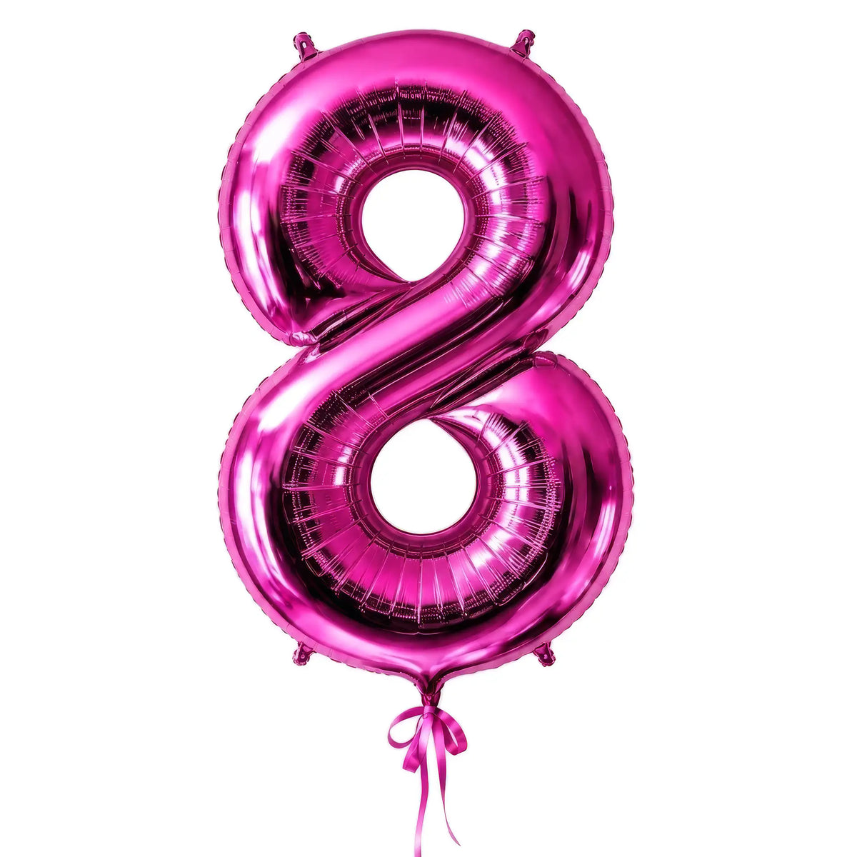 Giant pink number 8 helium balloon by The SoArt