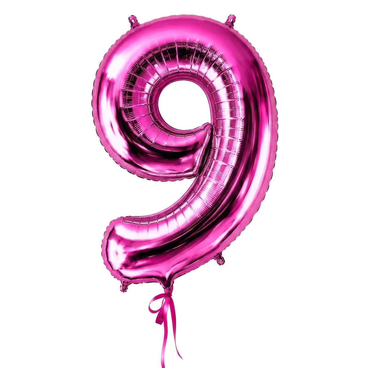 Giant pink number 9 helium balloon by The SoArt