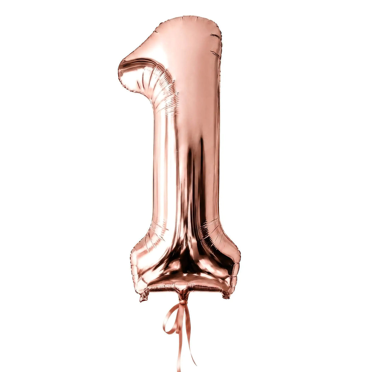 Giant rose gold number 1 helium balloon by The SoArt