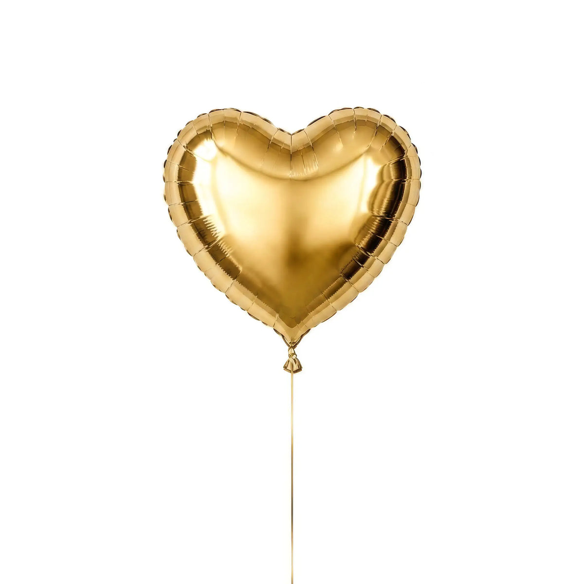 Single gold heart helium balloon by The SoArt