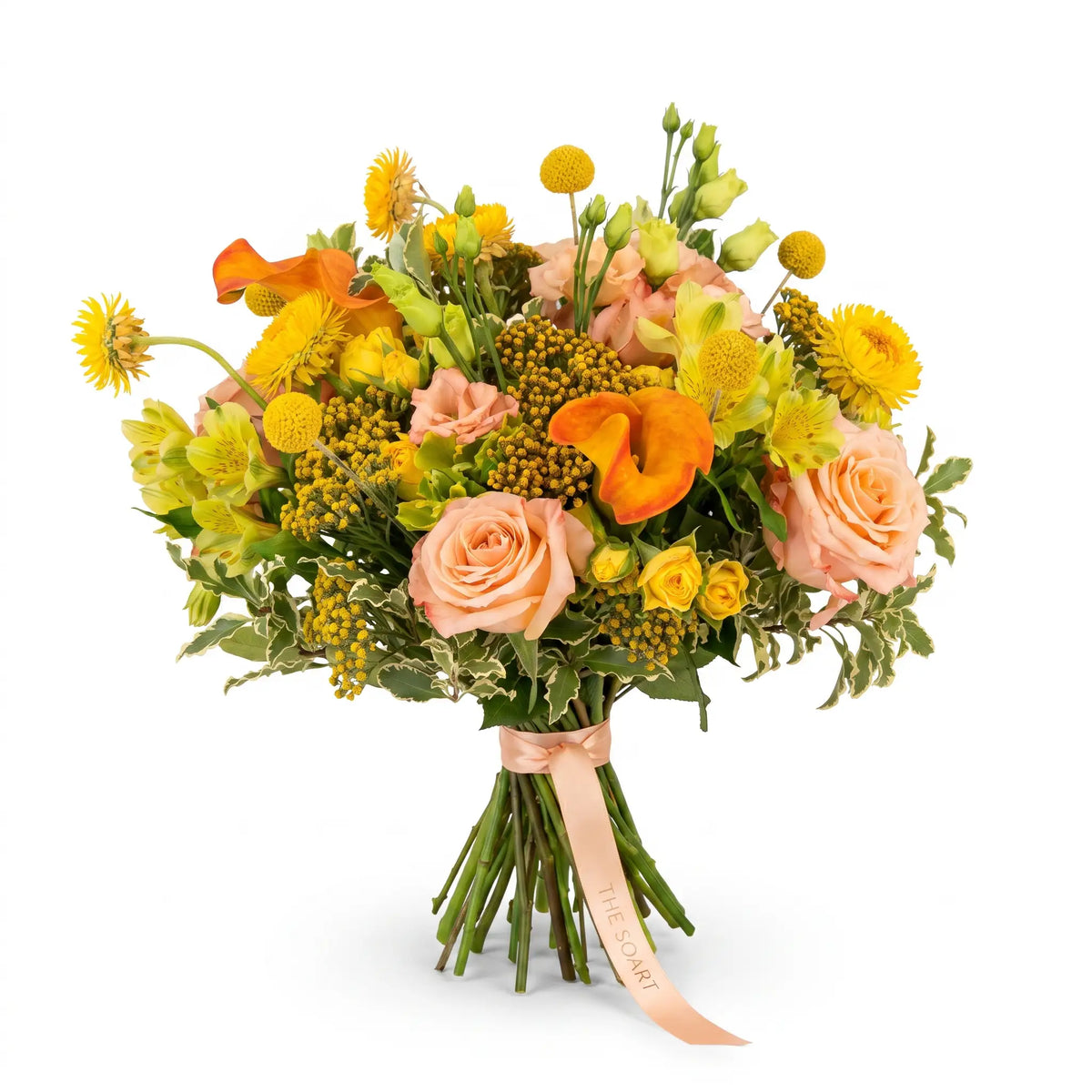 Golden Serenade hand-tied flower bouquet by The SoArt