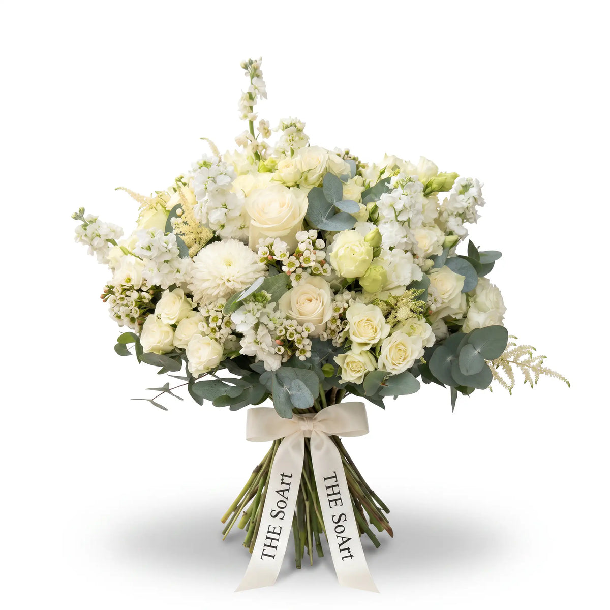 Ivory Mist hand-tied flower bouquet by The SoArt