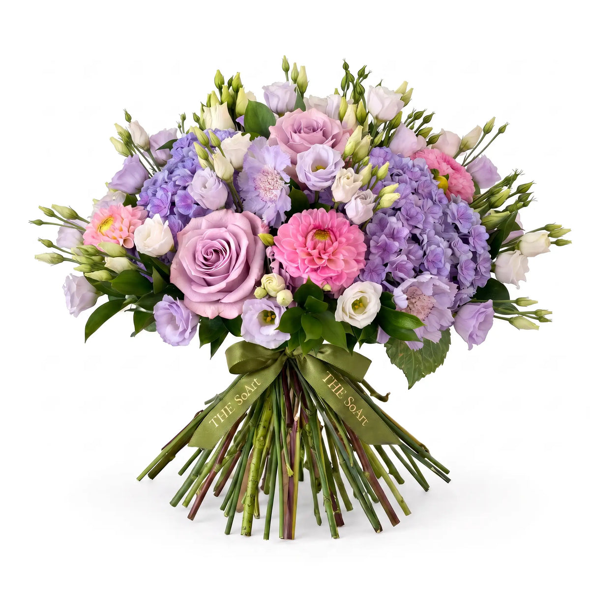 Lilac Whisper hand-tied flower bouquet by The SoArt