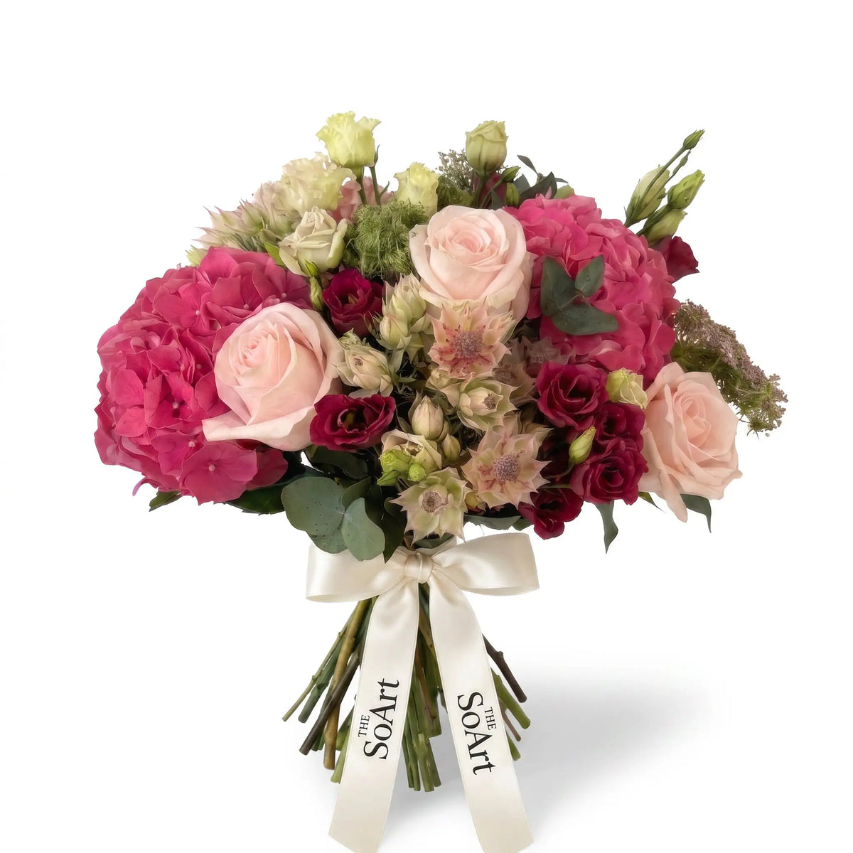 Magenta Charm hand-tied flower bouquet by The SoArt