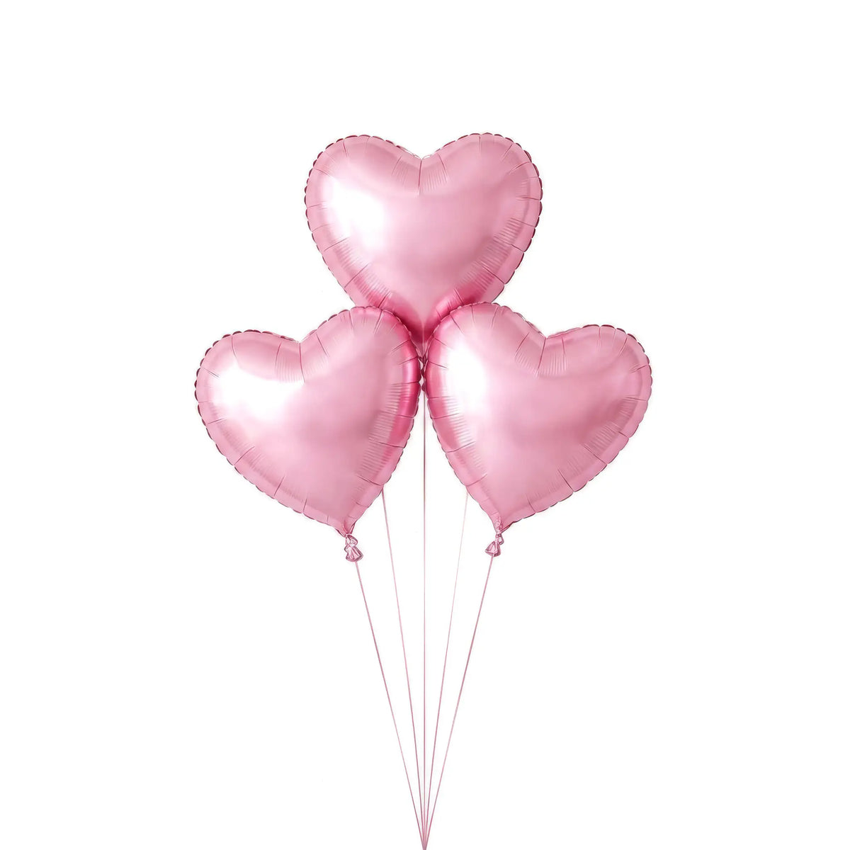Three pink heart helium balloons by The SoArt