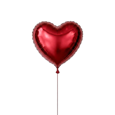 Single red heart helium balloon by The SoArt