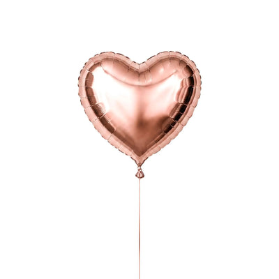 Single rose gold heart helium balloon by The SoArt
