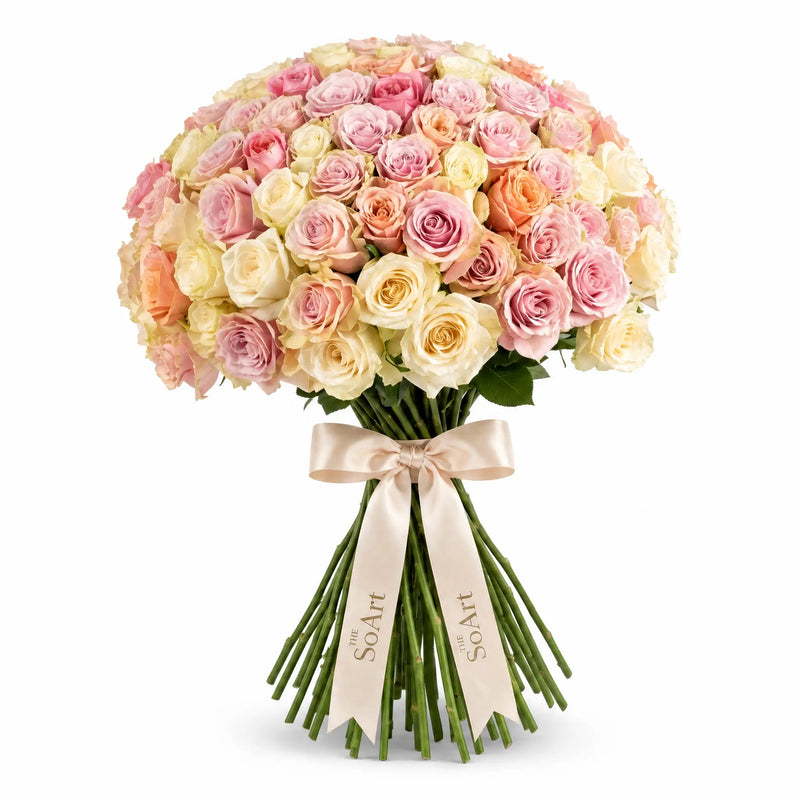 Rose Harmony hand-tied rose bouquet by The SoArt
