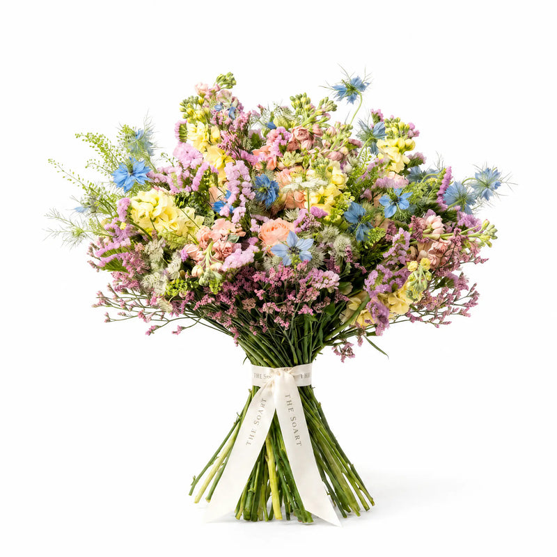 Scented Garden hand-tied bouquet with pastel seasonal flowers by The SoArt