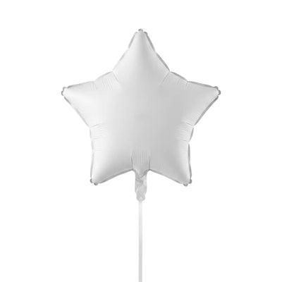 Single white star helium balloon by The SoArt
