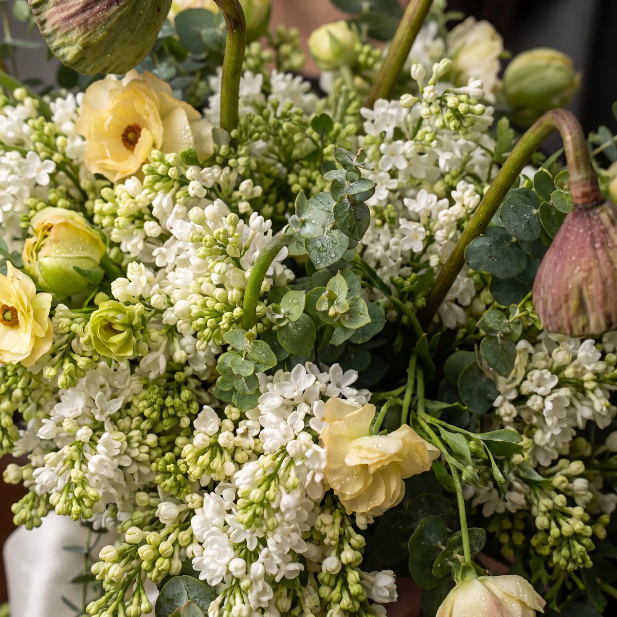 Close-up of Wild Poetry hand-tied flower bouquet